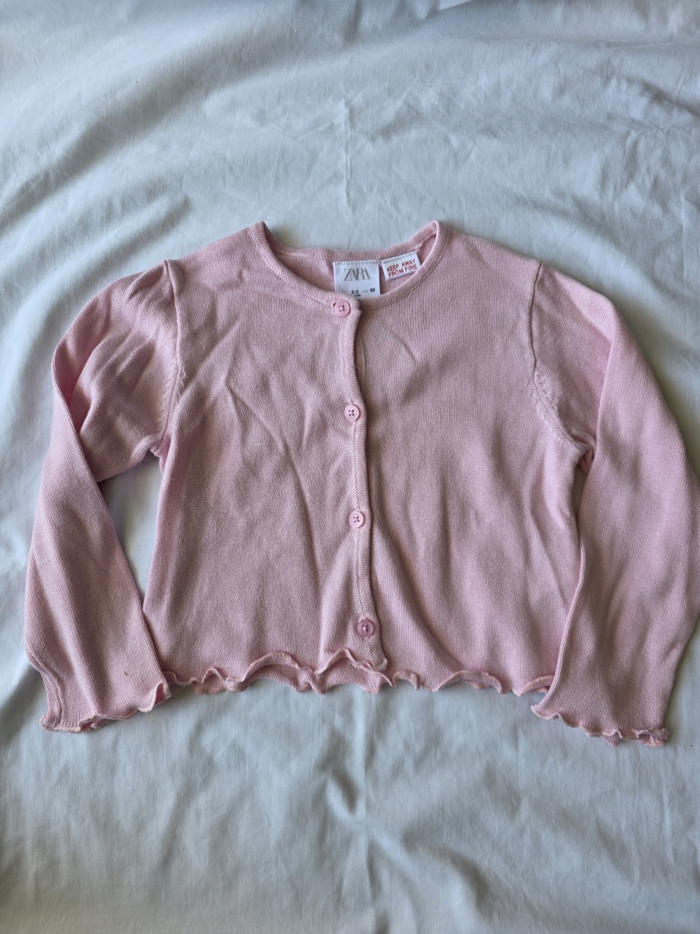 Zara Pink Girls Cardigan Sweater